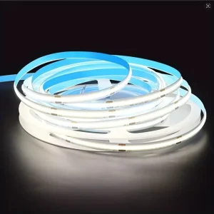 Super Bright COB LED Strip Light Cold White 6000K DC12V 24V Smart Flexible Tape Light for Bedroom Cabinet & Ambient