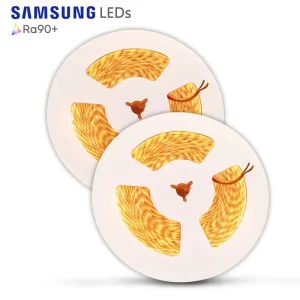 Super Bright Flexible Aluminum LED Strip Width 8mm 120 LEDs m 24V CCT Tape Light 10m Reel Samsung Chips Warm White