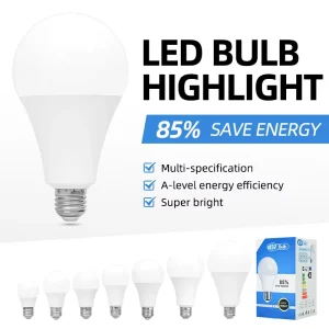 Super Bright LED Bulb E27 Energy Saving High Efficiency Long Lifespan Light Bulb FlickerFree for Home Office Garage Workshop