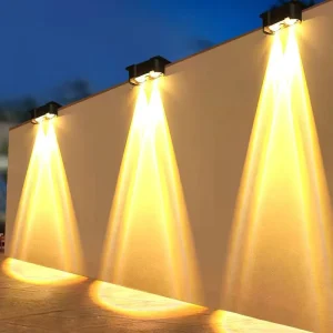 Super Bright RGB LED Solar Aluminum Wall Lamp App Control for Garden Fence Stairs Decorative Outdoor IP65 Rating Landscape Light
