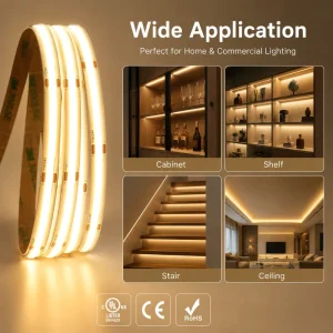 Super Long No Voltage Drop Cob Strip 20m roll Cob Led Strip Light 24v 480LEDs 10mm IP20 Flexible Cob Light Strip
