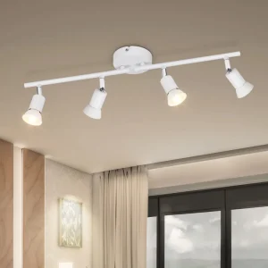 Surface-Mounted Iron LED Ceiling Light for Home Office Kitchen Bar Black Adjustable Angle Fluorescent
