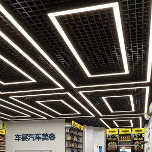 Surface-Mounted Round Pink and Black LED Ceiling Light for Bedroom and Living Room