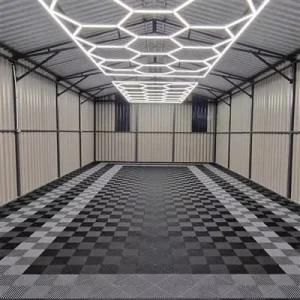 Suspended LED Linear Light Chandelier with Panel Lights