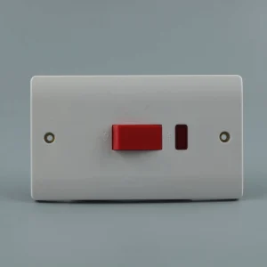 Switch High current Wiring Power Connector Red Rocker Wall Switch With Neon Indicator For Kitchen Stove Electric Equipment