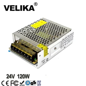 Switching Power Supply 24V 5A 120W LED Driver Transformer 110V 220V AC-DC SMPS for Strip Lights and CCTV