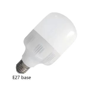 T-Type LED Bulb 20W-50W AC 85-265V B22 E27 Base 6500K Plastic Globe CRI>80 for Residential Use