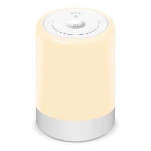 T1 Wood Grain LED Night Light 3 Modes Touch Dimmer RGB USB Rechargeable Accent Lamp