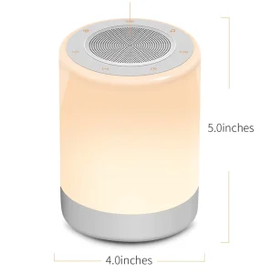 T2 White Noise Night Light 7-Color Dimmable USB Rechargeable Remote Control 32 Sounds Baby Sleep Machine