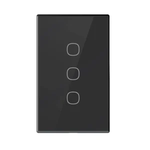 T6 120 3C Black Matter Smart Touch US Wall Switch with Detachable Relay and Adjustable Night Light