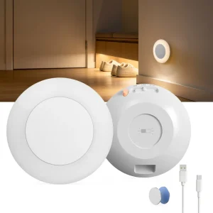 TAIKOO Best Seller Rechargeable LED Motion Sensor Warm White Dimmable Night Light ABS Night Light for Home Decor