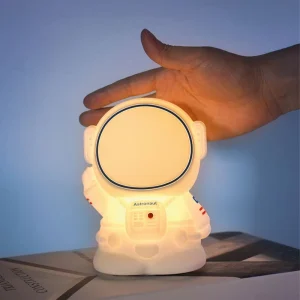 TAIKOO Dimmable RGB Color Changing Night Light for Nedroom Soft Silicone Astronaut Night Light with Rechargeable Nattery