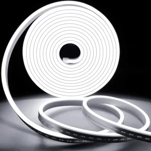 TKLED 6 X 12mm PURE WHITE Flexible IP65 Waterproof Neon LED Strip Light 12V