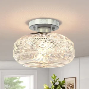 TSINYE 220V Modern Stainless Steel Ceiling Light IP44 3500K Warm White Dimmable for Home Bedroom Living Room Decoration