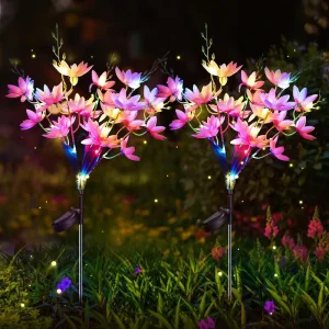 TSINYE LED Modern Solar Garden Lights Waterproof Flower Spike Light Solar Lights Outdoor for Yard Porch Patio Decor Present