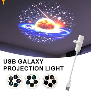 TSINYE USB Star Projector Night Light Dual Purpose Car Bedroom LED Romantic Atmosphere Key Control ABS Material Smart Light