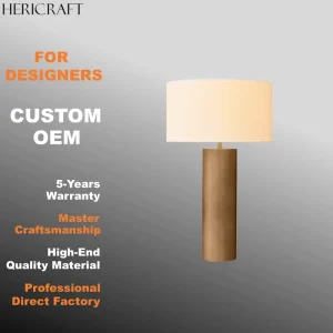 Table Lamp Handcrafted Vintage Brass Desk Light in American Modern Glam Style UL Only