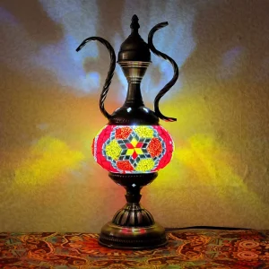 Table Lamp Turkish Style Handmade Mosaic Stained Glass LED Contemporary Indoor Traditional Glass Table Lamp