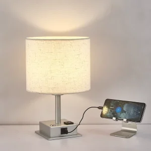 Table Lamp for Bedroom With USB Port Table Lamps & Reading Lamps for Hotel Apartment Project AC Outlet