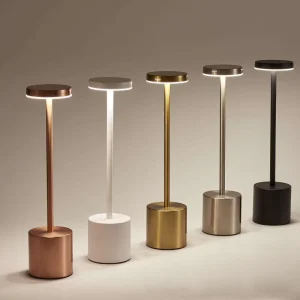 Table Lamps Rechargeable Portable Battery Operated 3 Color Stepless Dimming LED Table Light for Bar Restaurant