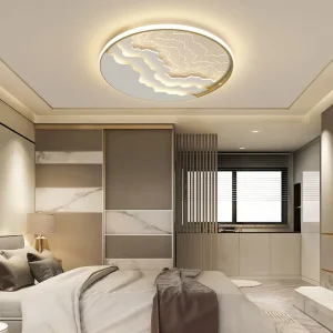 The New Led Ceiling Light Is High end Modern and Simple. It Suitable for Living Rooms Home Use Circular Art Col