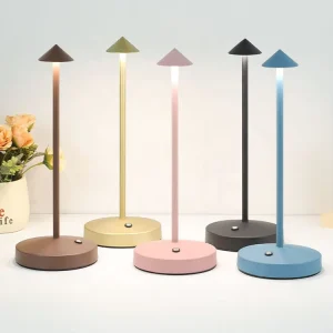 Three Color Dimmable LED Touch Light USB Rechargeable Night Lamp Ambient Lighting for Dining Room Bar Party Decor and Gifts