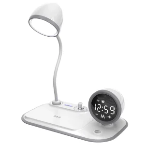 Three in one Clock Desk Lamp Wireless Charging Fast Charging LED Display Small Night Light Reading Lighting Room