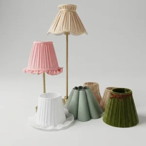 Tiered Design 3 Heights Rechargeable Table Lamp Metal Iron Fabric Shade Wireless Light for Wedding Banquet