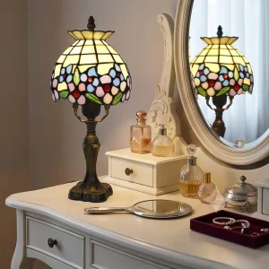 Tiffany Style Stained Glass Table Lamp Custom Pattern Vintage Desk Lamp for Bulk Home Hotel Project