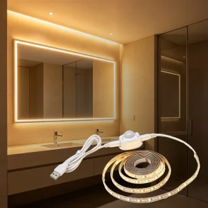 Tira de Luces LED con Sensor de Movimiento 5V USB Flexible Tape for Armarios Escaleras and Dormitorio with Auto Timer