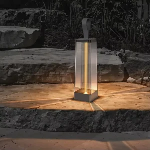 Touch Control Cordless LED Filament Lamp, Rechargeable, Black, Dimmable, for Outdoor Garden