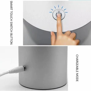 Touch Controlled Cordless LED Table Lamp Rechargeable Plastic Warm White Desk Light Portable Bedroom Room Decor