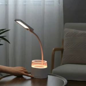 Touch LED Eco Friendly Modern Study Table Lamp with Calendar Display Time DC Power Simple Design Eye Caring Dimmable