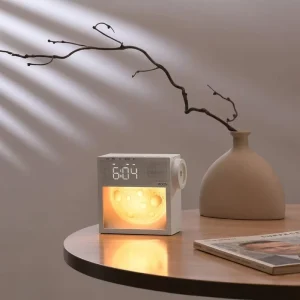 Touch Moon Light Smart 15W Wireless Charger Bedside Lamp with 20 Kinds White Noise Machine Touch Led Night Lights