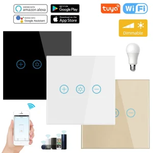 Touch Panel LED Dimmer Switch with Sensor Light App and Voice Control WiFi Enabled