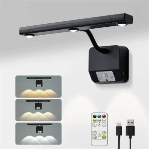 Touch Remote Control Extendable Mural Hanging Lamp PIR Sensor Ceiling Moving Ripple Pattern LED Picture Wall Lamps