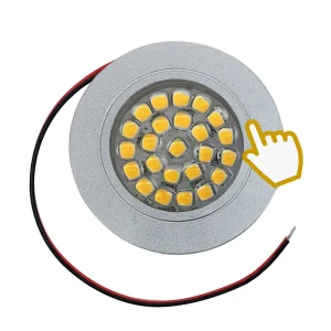 Touch Sensor Dim 12V 2W LED Cabinet Puck Boat Light Touch on off Dimming Sensor Light Lamp Bulb