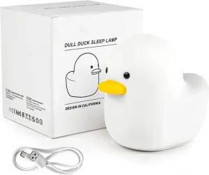 Touch-Sensor Timer Silicone Rechargeable Duck Bedside Night Light