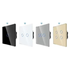 Touchmi White Tempered Glass Wifi Smart Switch Alice Voice Remote Control Switches