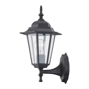 Traditional Outdoor Wall Light Anti-Rust LED Source with Black Finish Clear Glass and Die Cast Aluminum Material Wall Lamp