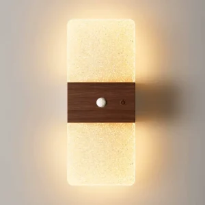 Travertine Texture LED Wall Sensor Touch Control Stepless Dimmable 3 Color Indoor Wall Lamp for Bedroom Stair Hallway