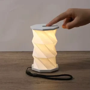 Trending New Creative Folding Paper Lamp ABS Night Light Type C Rechargeable LED Lights Promotional Practical Business Gift