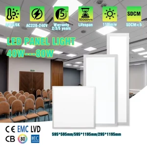 Triac DALI CCT LED Panel Light 600x600mm 60x60cm 30×60 1200x600mm 40W Square Recessed Flat 2×2 2×4 Ceiling Light IP20 5 Year