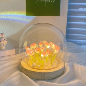 Tulip Flower Lamp, 1/3/5/10 Twig LED Nightlight for Bedroom Decoration