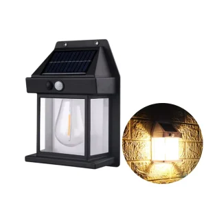 Tungsten Bulb Solar Wall Lamp Led Solar Outdoor Garden Wall Light with Sensor Wireless Ip65