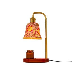 Turkish Style Mosaic Multicolor Glass Aromatherapy Candle Holder Table Lamp for Christmas Decoration