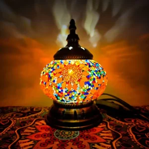 Turkish Vintage Handcrafted Mosaic Romantic Outdoor Camping USB Powered Table Lamp
