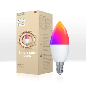 Tuya Matter WiFi Smart Bulb Dimmable Led Light 16 Million RGB Colors E14 Candle Lamp Voice Control Alexa Google Home