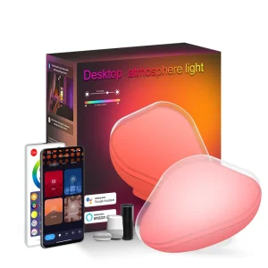 Tuya Smart Life WiFi Remote Control RGB LED Night Light Small Desktop Atmosphere Lamp Music Rhythm Bedroom Bedside PC Body