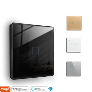 Tuya Smart Switch WiFi Touch Wall Light UK EU Standard 1 2 3 4 Gang 86*86mm 220V Tempered Glass Alexa Smart Home Remote Switches